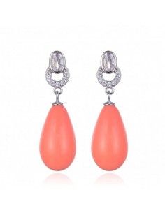 PENDIENTES LARGOS CON PERLA...
