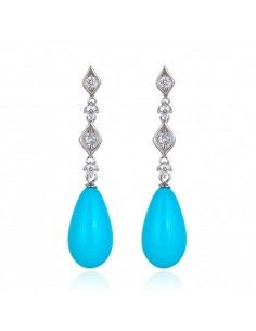 PENDIENTES LARGOS CON PERLA...
