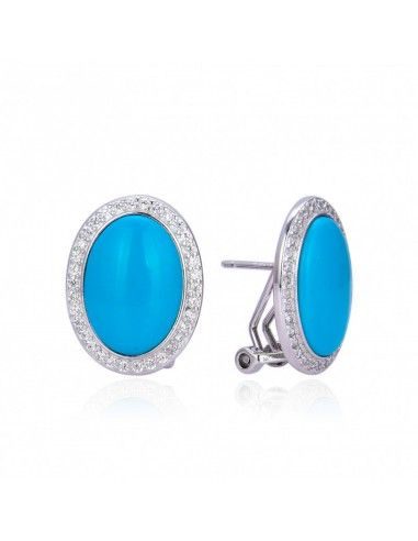 PENDIENTES CON PERLA COLOR TURQUESA