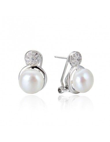 PENDIENTES PERLAS CULTIVADA CIRCONITAS