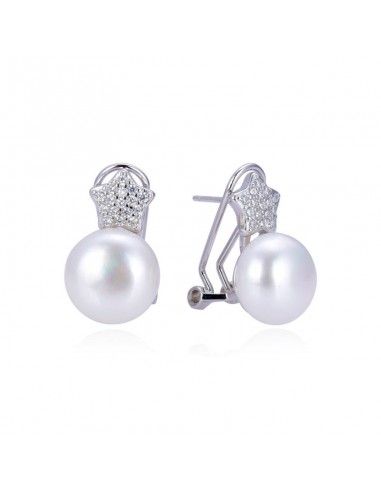 PENDIENTES ESTRELLA Y PERLAS CULTIVADA