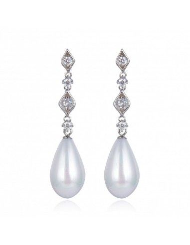 PENDIENTES LARGOS CON PERLA