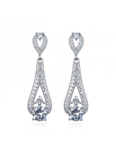 PENDIENTES LARGOS CON CIRCONITAS NOVIA