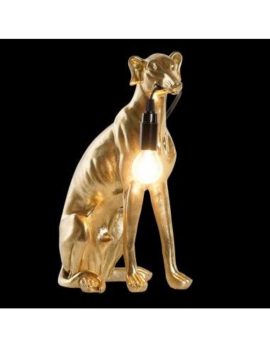 LAMPARA FIGURA GALGO DORADO 36X25,5