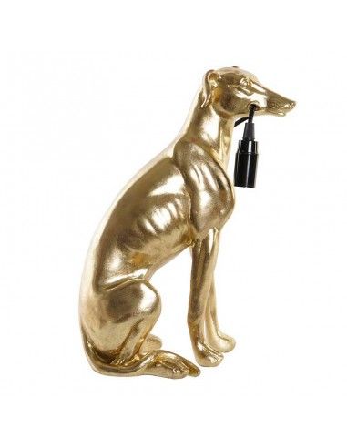 LAMPARA FIGURA GALGO DORADO 36X25,5