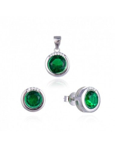CONJUNTO DE PENDIENTES Y COLGANTE CON...