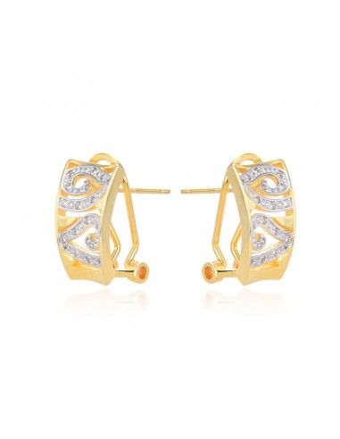 PENDIENTES CIRCONITA PLATA DORADA