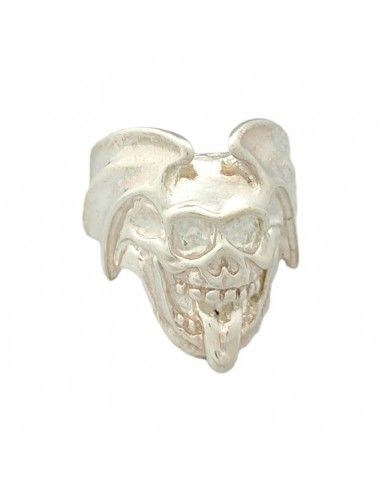 ANILLO CALAVERA HOMBRE PLATA
