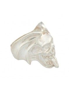 ANILLO CALAVERA HOMBRE PLATA
