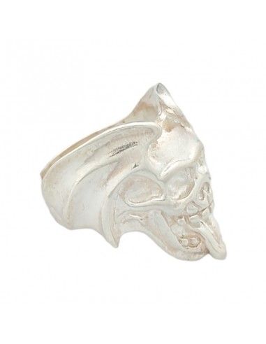 ANILLO CALAVERA HOMBRE PLATA