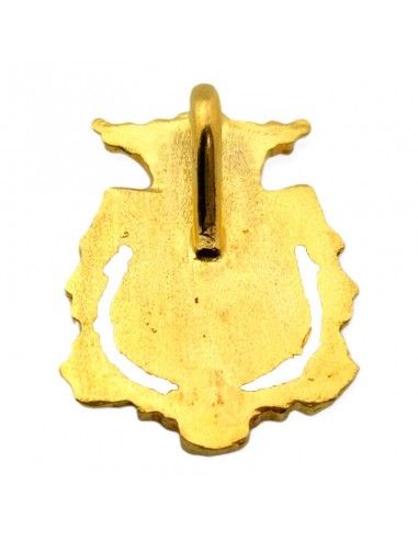 MEDALLA ESCUDO V. ROCIO ORO 18K 25.5x19