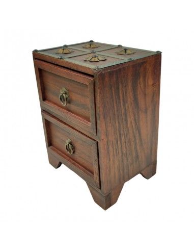 CAJA JOYERO MADERA-METAL 26x20