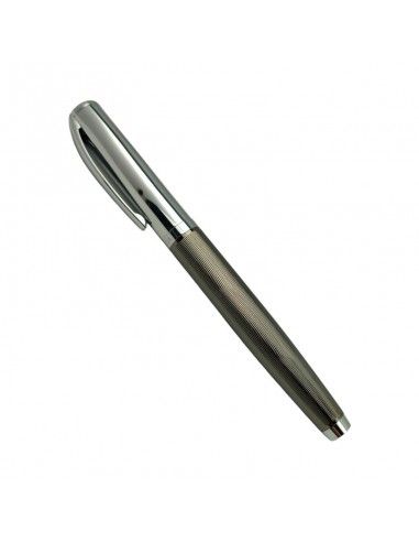 PLUMA PERSONAL PLATEADO Y MARRON