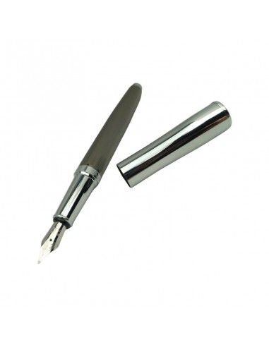PLUMA PERSONAL PLATEADO Y MARRON