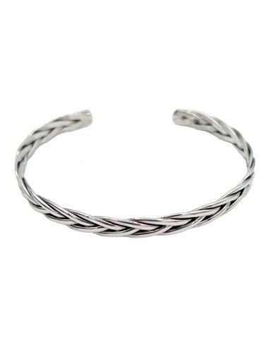 PULSERA TRENZADA PLATA UNISEX