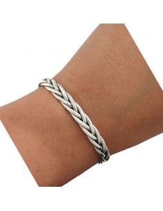PULSERA TRENZADA PLATA UNISEX