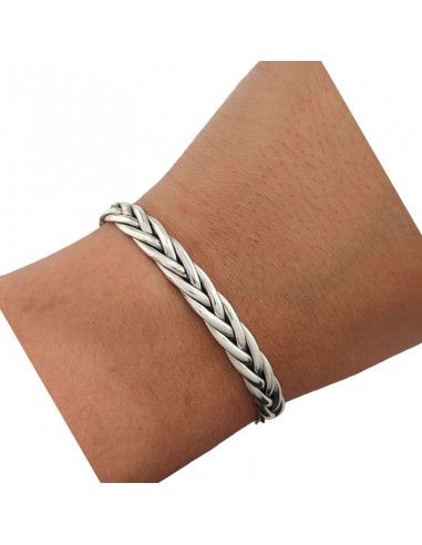 PULSERA TRENZADA PLATA UNISEX