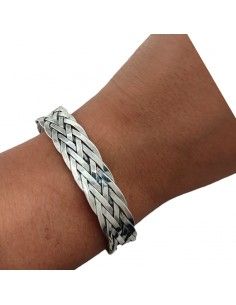 PULSERA TRENZADA PLATA UNISEX