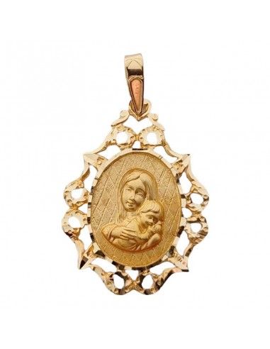 MEDALLA VIRGEN NIÑA ORO 18K