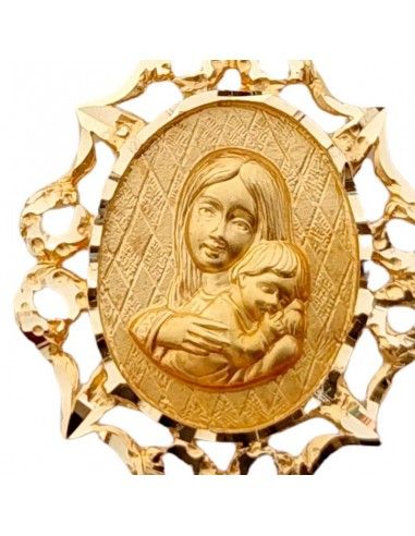 MEDALLA VIRGEN NIÑA ORO 18K