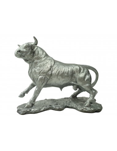 FIGURA TORO PLATA 17x22