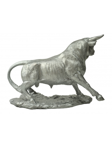 FIGURA TORO PLATA 17x22