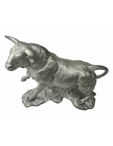 FIGURA TORO PLATA 17x22