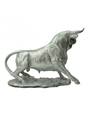 FIGURA TORO PLATA 17x22