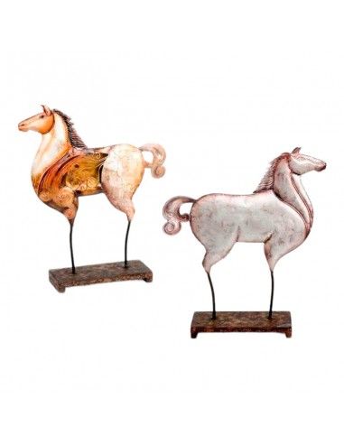 FIGURA DE CABALLO DE METAL 39.3x33