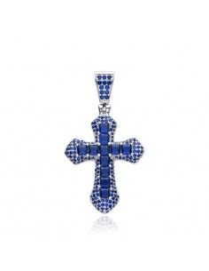 COLGANTE CRUZ PLATA PIEDRAS...