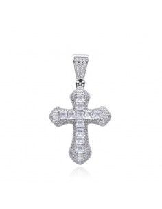 COLGANTE CRUZ PLATA PIEDRAS...