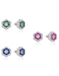 PENDIENTES FLOR PIEDRAS...