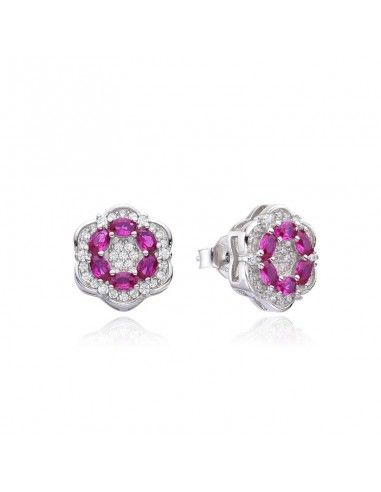 PENDIENTES FLOR PIEDRAS ESMERALDA...