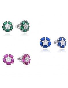 PENDIENTES FLOR PIEDRAS...
