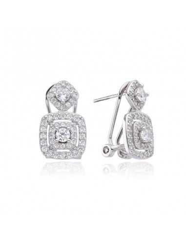 PENDIENTES PLATA DOBLE CUADRADRO...