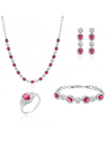 CONJUNTO ADEREZO PLATA CON CIRCONITAS...