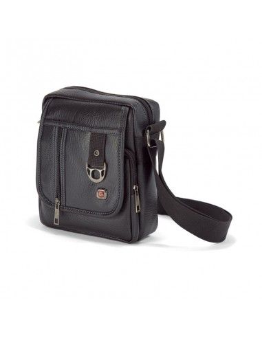 BOLSO DE CABALLERO PVC NEGRO