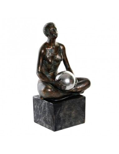 FIGURA MUJER GIMNASTA RESINA 25.5x14
