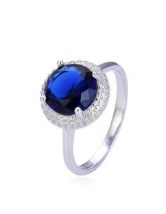 SORTIJA PLATA PIEDRA ZAFIRO