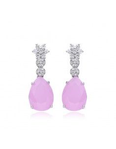 PENDIENTES ROSA LARGOS CON...