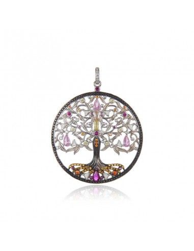 COLGANTE ARBOL DE LA VIDA PLATA 39.6mm