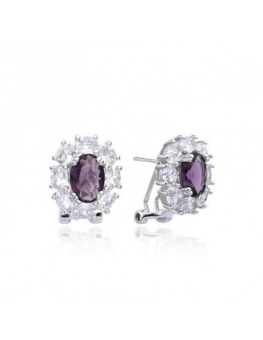 PENDIENTES OMEGA PIEDRAS COLOR