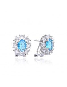 PENDIENTES OMEGA PIEDRAS COLOR 2