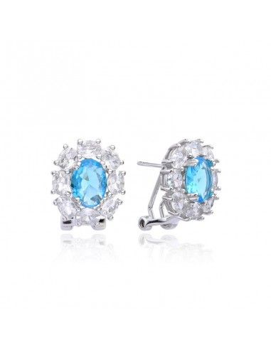 PENDIENTES OMEGA PIEDRAS COLOR