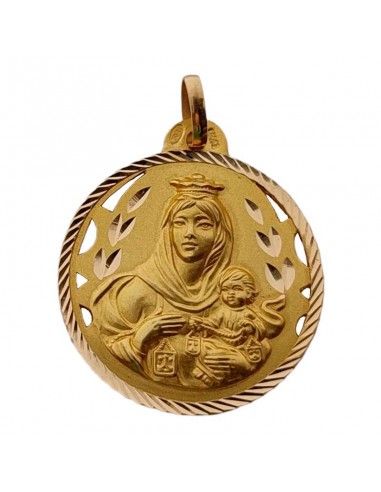 MEDALLA VIRGEN DEL CARMEN ORO 18K