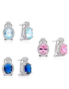 PENDIENTES PIEDRAS COLOR Y...
