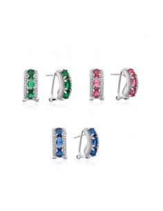 PENDIENTES PIEDRAS COLOR Y...