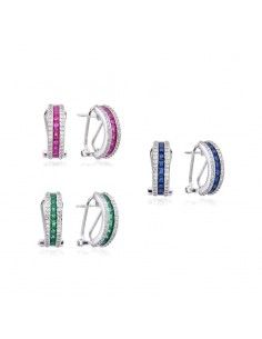 PENDIENTES PIEDRAS COLOR Y...