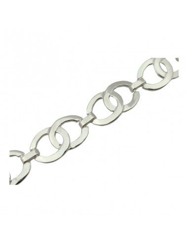 PULSERA PLATA ESLABONES MACIZA