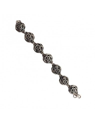 PULSERA PLATA 7 FLORES
